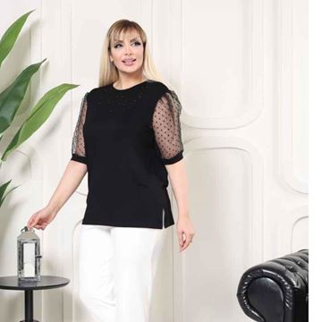 Immagine di CUVY GIRL TOP FLORAL EMBROIDERY